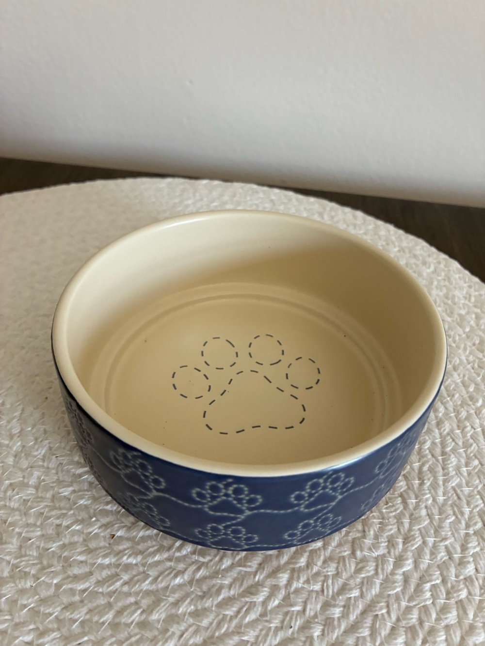 Top Paw Brown and White Ceramic Pet Bowl